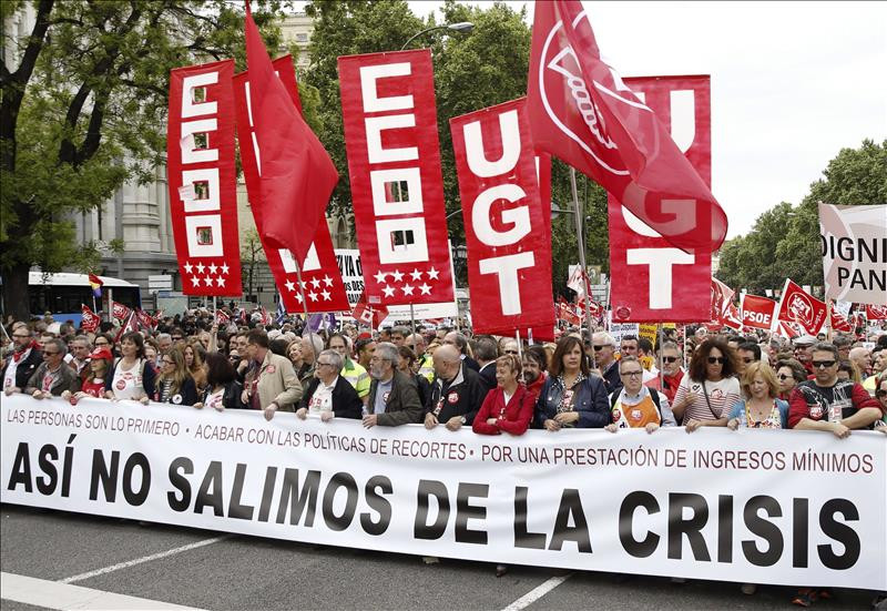 CC OO y UGT celebrarán más de 60 concentraciones y manifestaciones